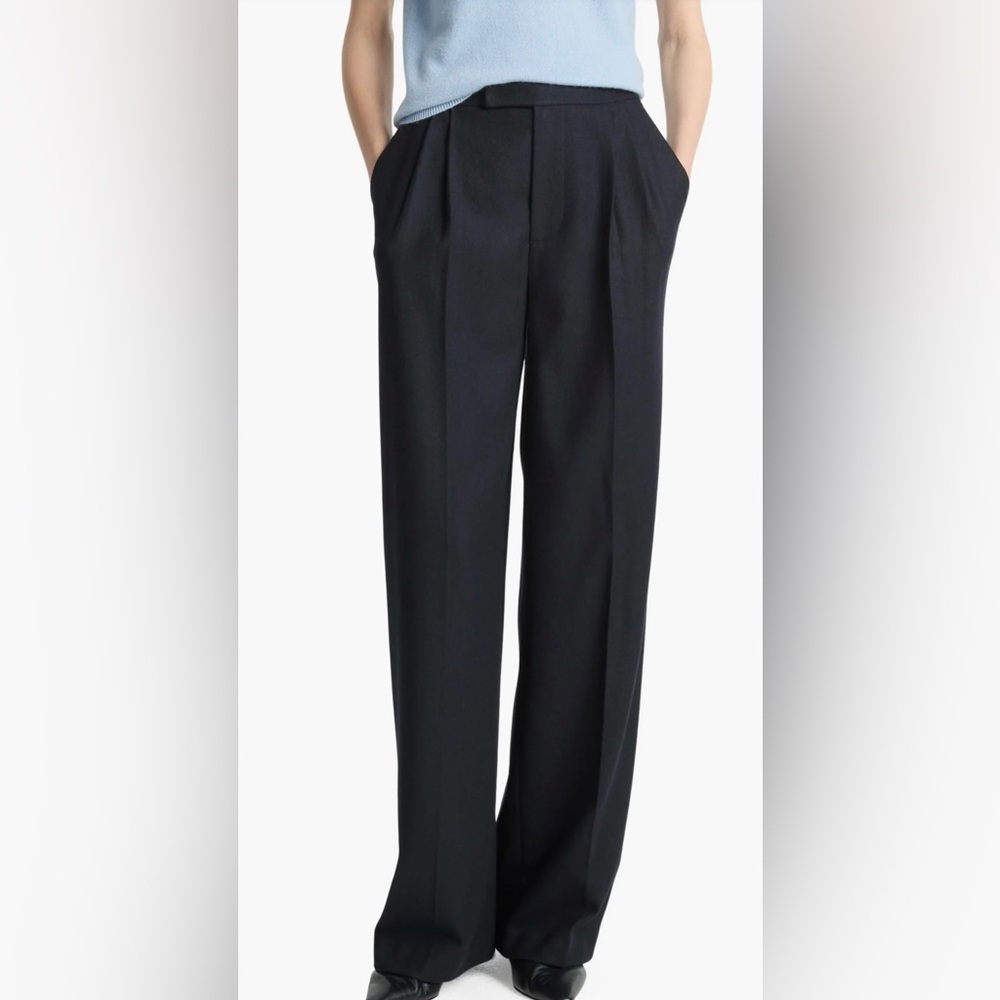 Vince Pleated Wide Leg Pants Trousers